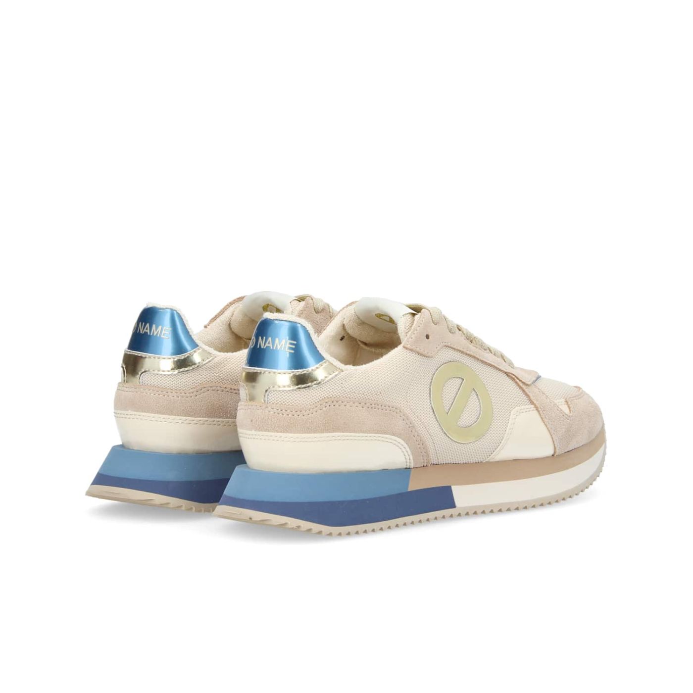 MIA JOGGER W - KNIT/SUEDE/PAT. - BEIGE/NUDE/BLUE